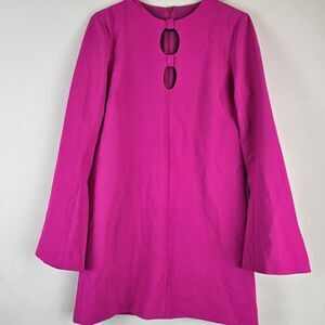 ZARA CUT‎ OUT DRESS NEON FUCHSIA MINI DRESS /ZARA SUMMER DRESS SMALL.B76